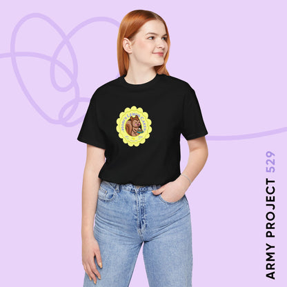 Hobi Short Sleeve Shirt - Cute Fanmade BTS Merch - Hobi's Lemon Cakes - Soft Unisex T-Shirt