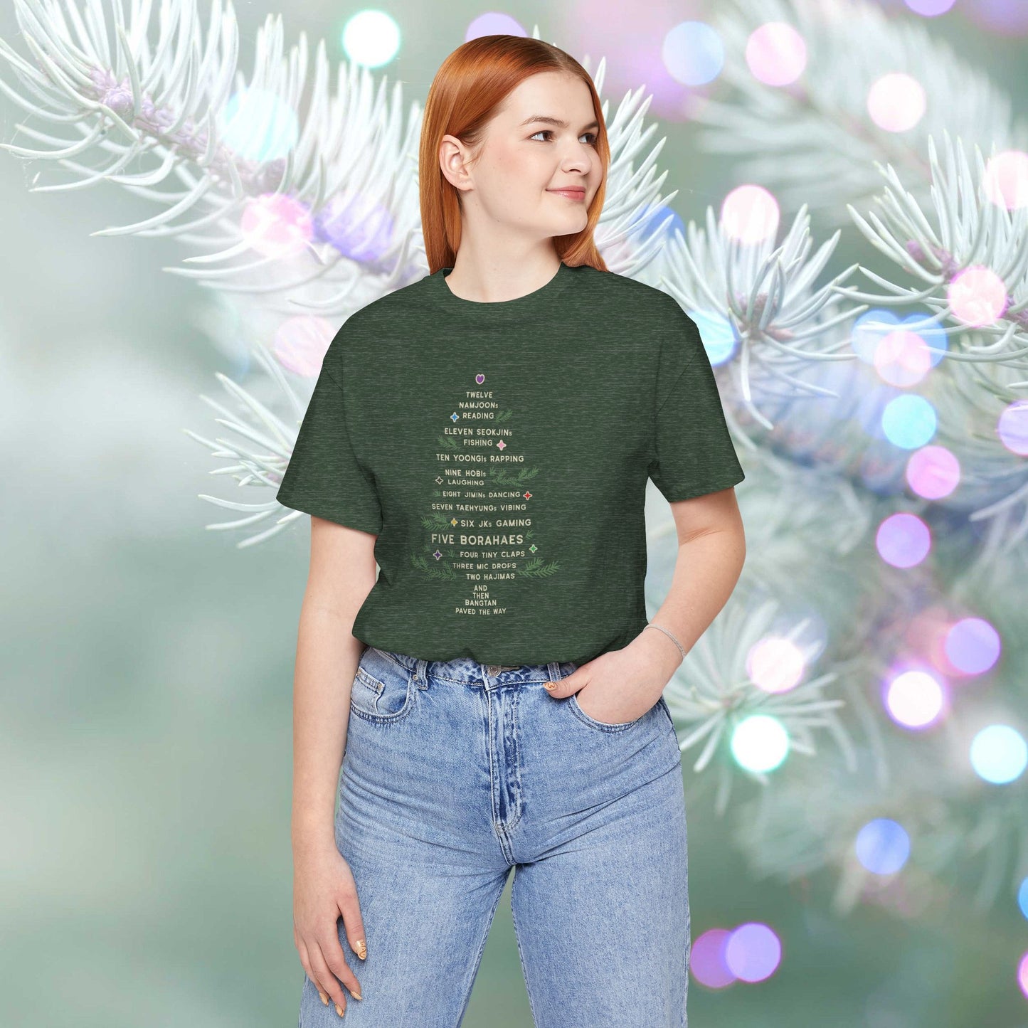 OT7 Short Sleeve Shirt - 12 Days of Bangtan - Fanmade BTS Merch - Unisex Jersey T-Shirt