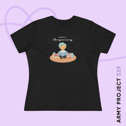Namjoon Women's Tee - Happily Namjooning - Fanmade BTS Merch - Soft Jersey T-Shirt