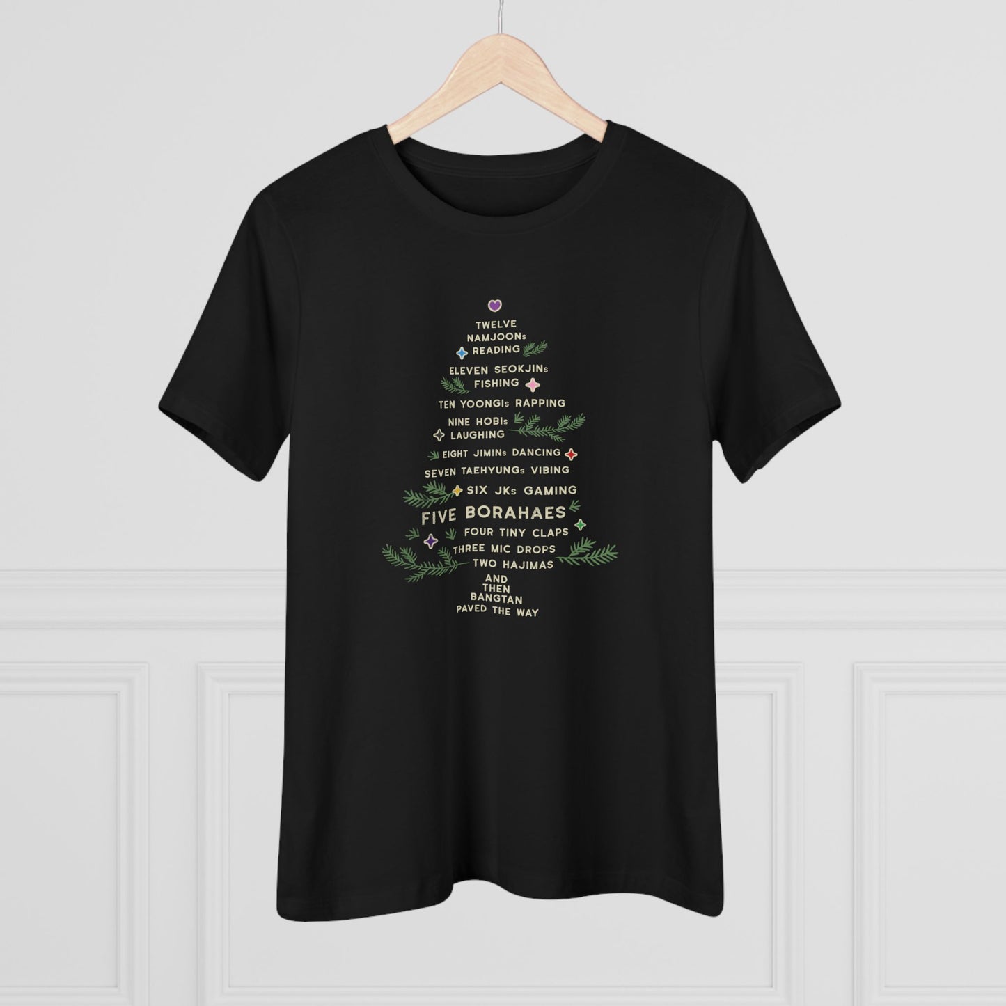 OT7 Women's Shirt - 12 Days of Bangtan - Retro Fanmade BTS Merch - Soft Jersey T-Shirt