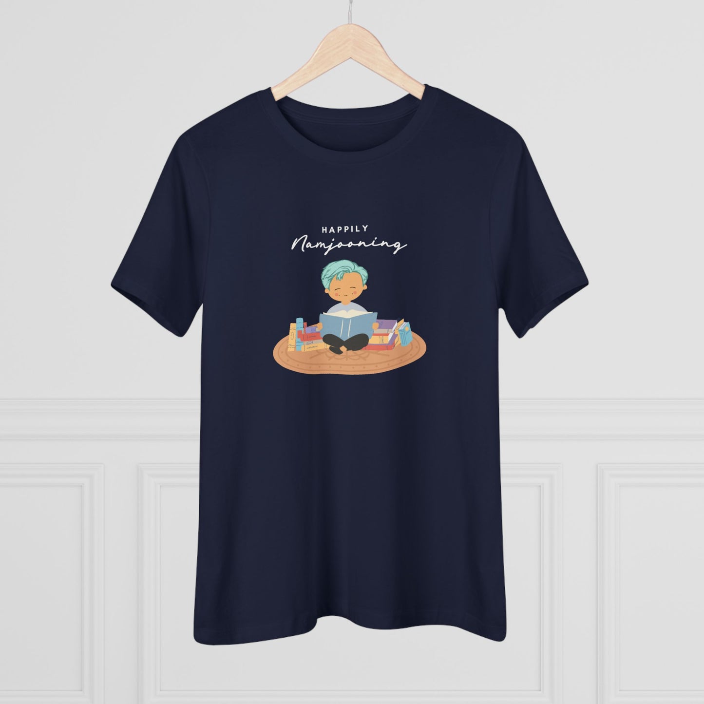 Namjoon Women's Tee - Happily Namjooning - Fanmade BTS Merch - Soft Jersey T-Shirt