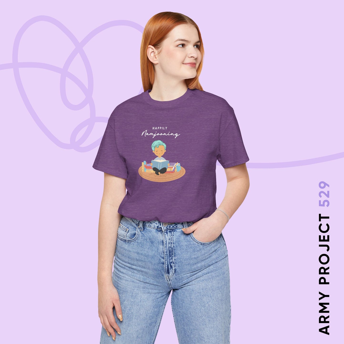 Namjoon Short Sleeve Shirt - Happily Namjooning - Fanmade BTS Merch - Unisex Jersey T-Shirt