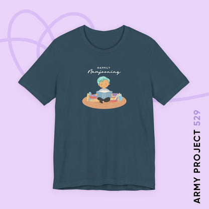 Namjoon Short Sleeve Shirt - Happily Namjooning - Fanmade BTS Merch - Unisex Jersey T-Shirt