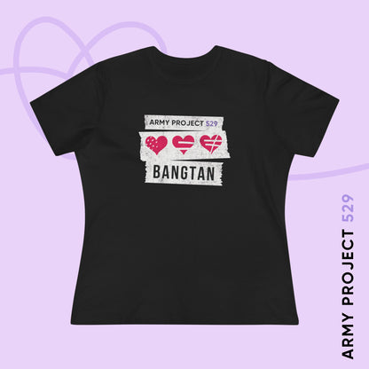 OT7 Women's Tee - AP529 <3 Bangtan - Soft Jersey T-Shirt