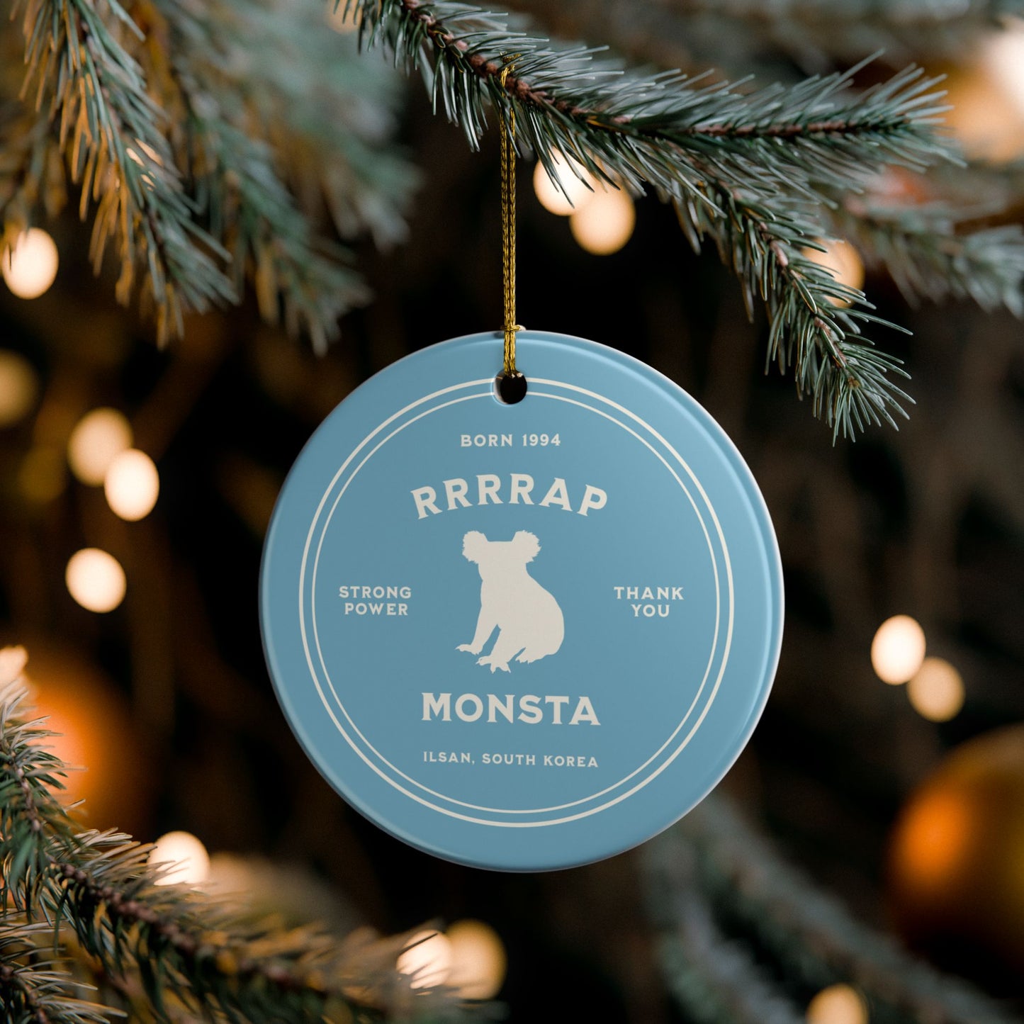 Rrrrap Monsta Badge Series Ceramic Ornament
