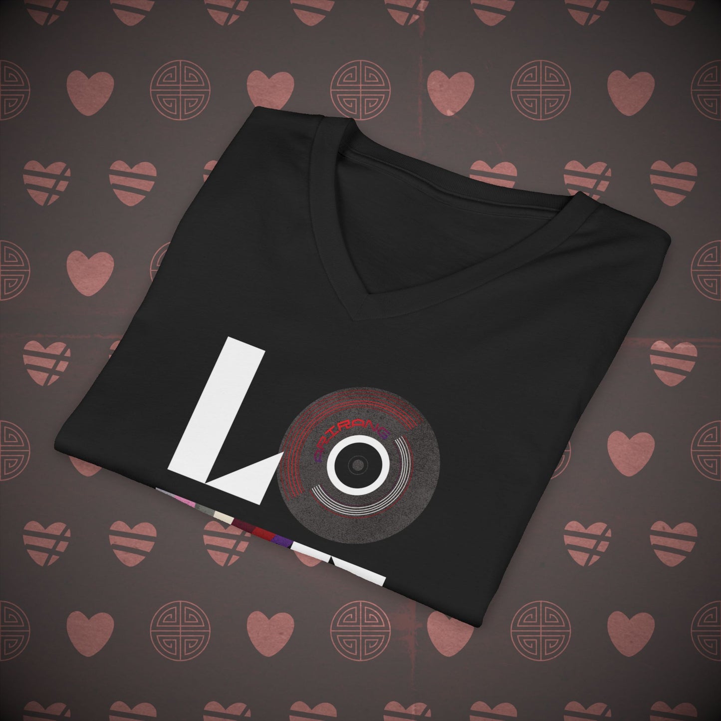 OT7 V-Neck Shirt - Love Record - Unisex Jersey T-Shirt