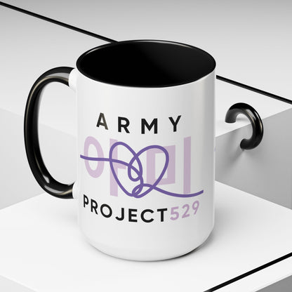 ARMY Project 529 Coffee Mug - Two-Tone 15 oz Ceramic
