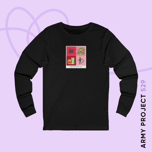 Hobi Long Sleeve Shirt - Funny Fanmade BTS Merch - Care Instructions - Soft Unisex T-Shirt