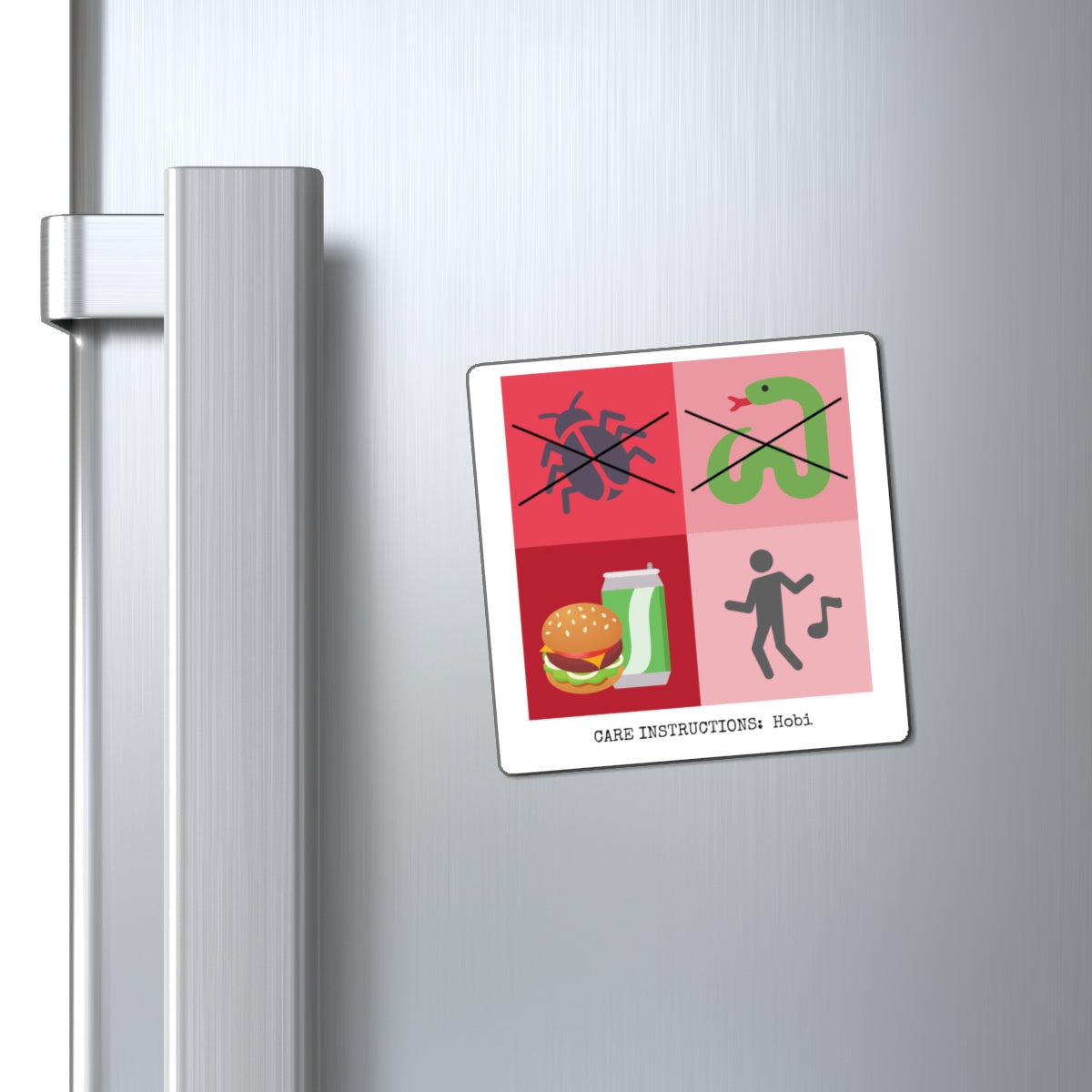 Hobi Fridge Magnet - Care Instructions - Subtle ARMY Decor