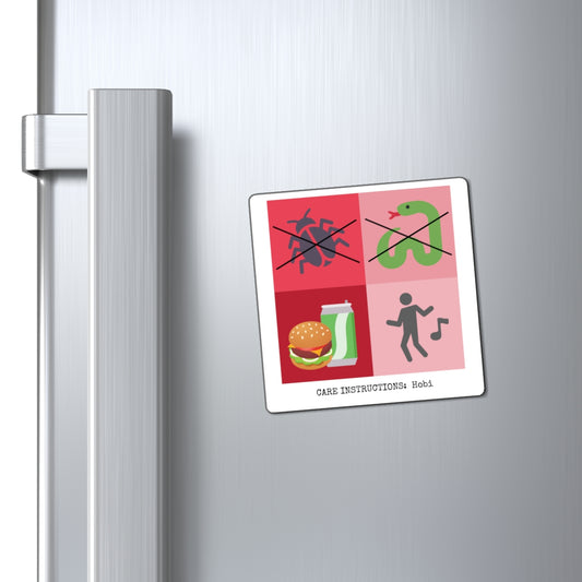 Hobi Fridge Magnet - Care Instructions - Subtle ARMY Decor