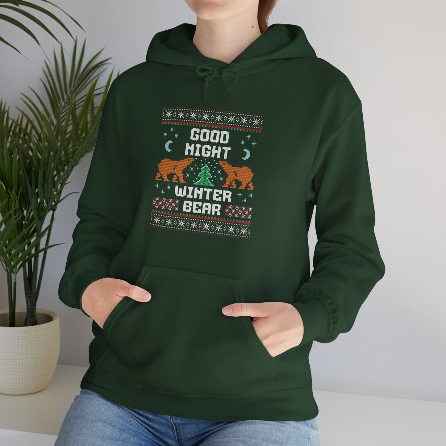 Taehyung Hoodie - Good Night Winter Bear - Fanmade BTS Merch - Cozy Unisex Sweatshirt