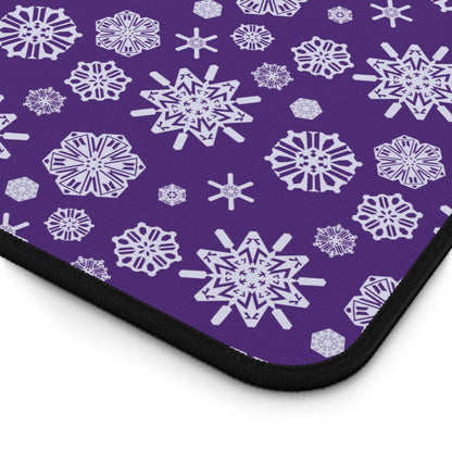 OT7 Desk Mat - Secret Snowflakes (Purple) - Fanmade BTS Desk Accessories