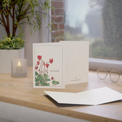 Fanmade BTS Greeting Card - "Love Yourself" Encouragement Card - Vintage Floral Artwork