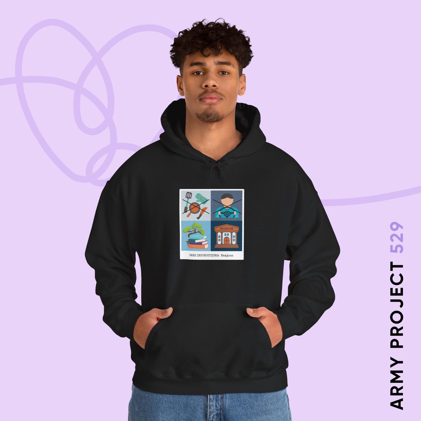 Namjoon Hoodie - Funny Fanmade BTS Merch - Care Instructions - Cozy Unisex Sweatshirt