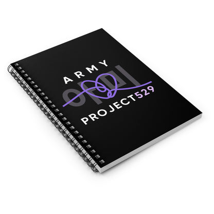 ARMY Project 529 Notebook - Practical ARMY Merch - Lined Spiral Journal