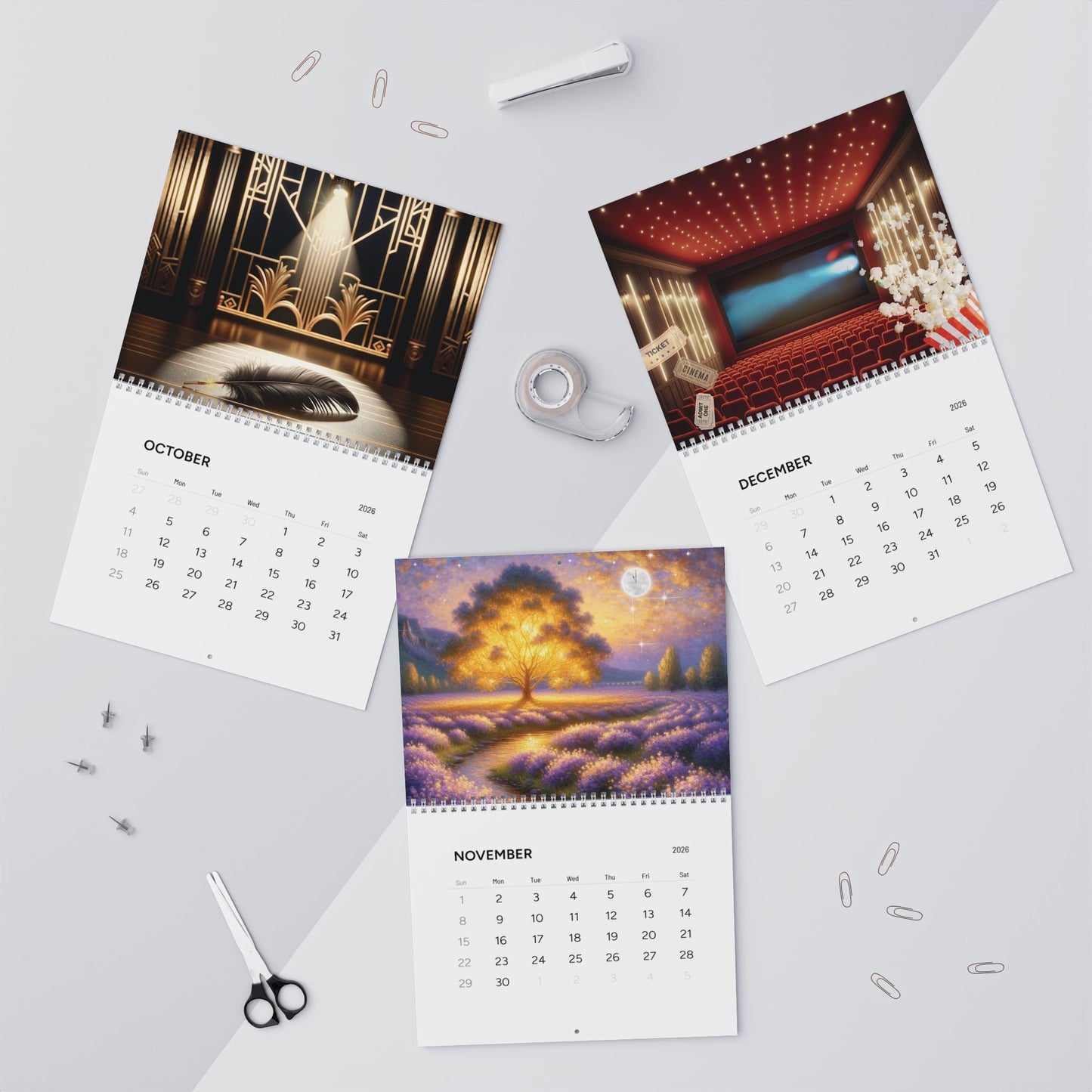 Fanmade BTS 2026 Wall Calendar - 'Guess the Song' - Original Music-Inspired Artwork