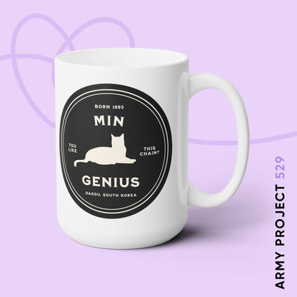 Min Genius Badge Series 15oz Ceramic Coffee Mug