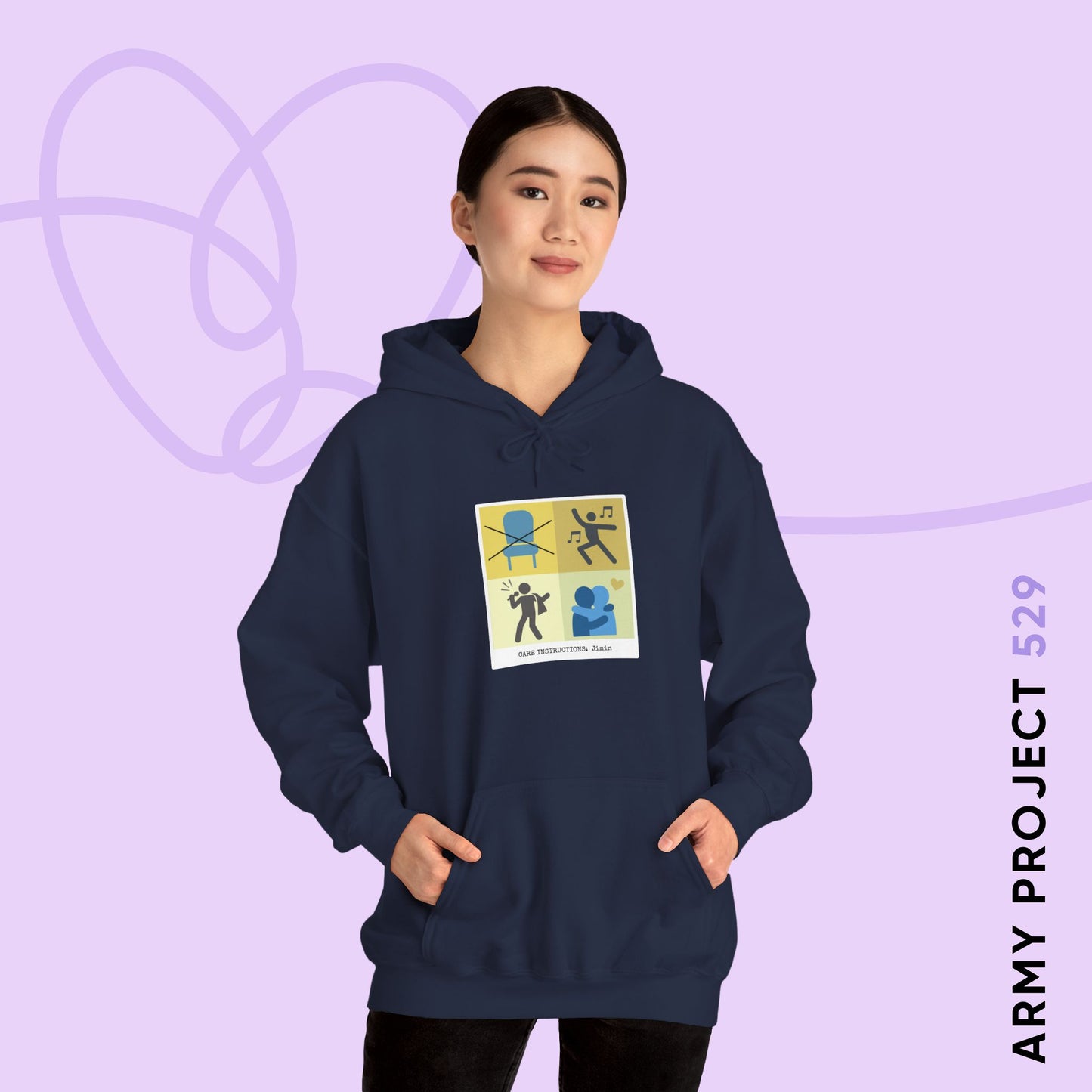 Jimin Hoodie - Funny Fanmade BTS Merch - Care Instructions - Cozy Unisex Sweatshirt