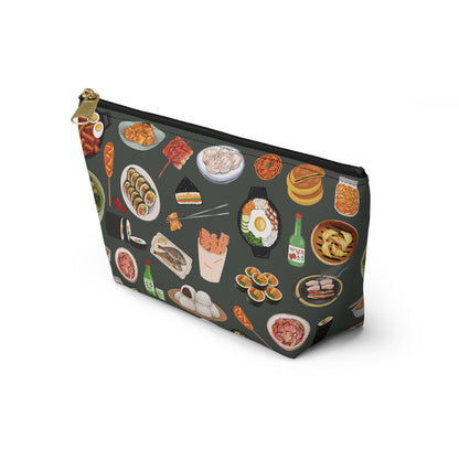 Illustrated Korean Meals Accessory Pouch w/ T-bottom