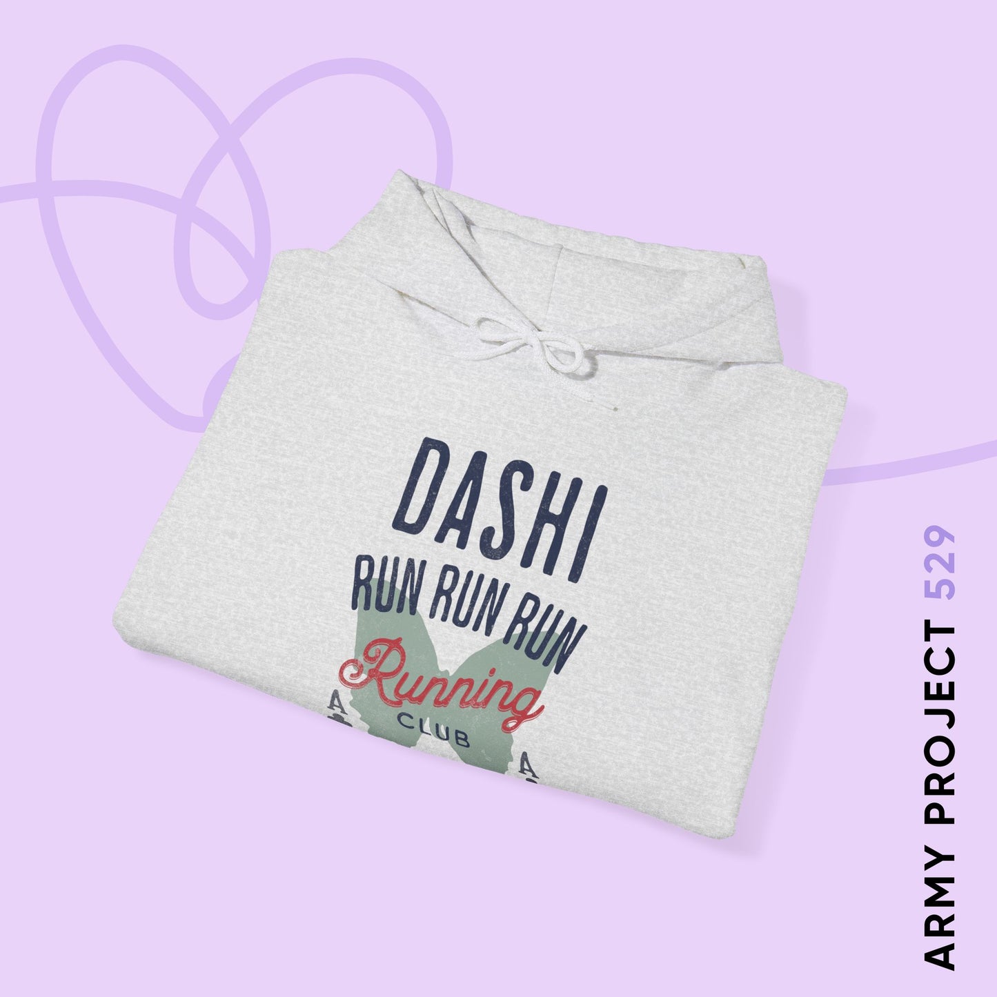 OT7 Hoodie - Dashi Running Club - Fanmade BTS Merch - Cozy Unisex Sweatshirt