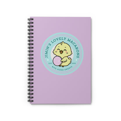 Jimin Notebook - Cute Fanmade BTS Merch - Jimin's Lovely Macarons - Spiral Journal