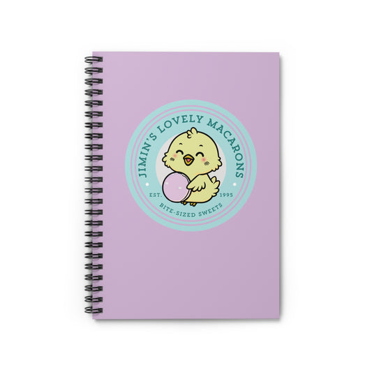 Jimin Notebook - Cute Fanmade BTS Merch - Jimin's Lovely Macarons - Spiral Journal