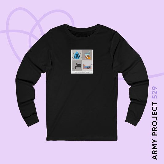 Yoongi Long Sleeve Shirt - Funny Fanmade BTS Merch - Care Instructions - Soft Unisex T-Shirt