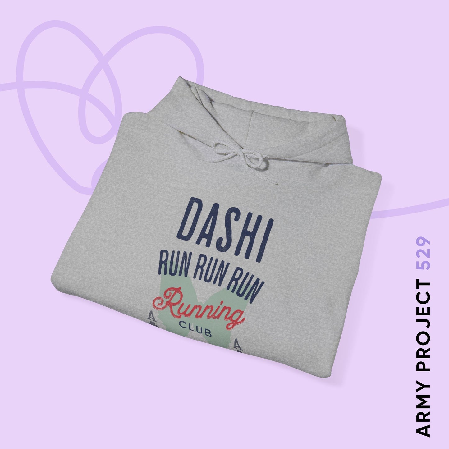 OT7 Hoodie - Dashi Running Club - Fanmade BTS Merch - Cozy Unisex Sweatshirt