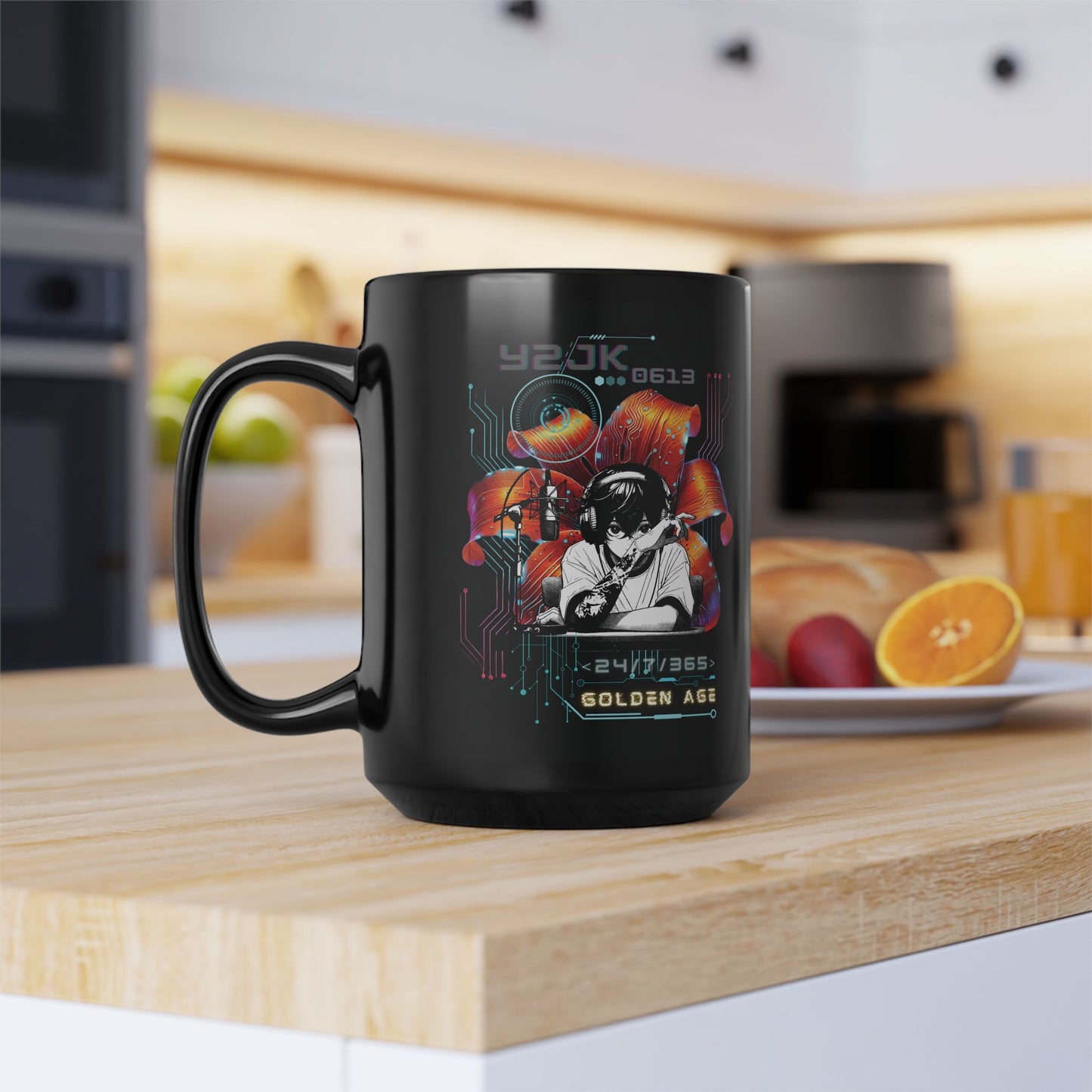 Jungkook Y2JK 1990s Retro Series 15 oz Black Coffee Mug