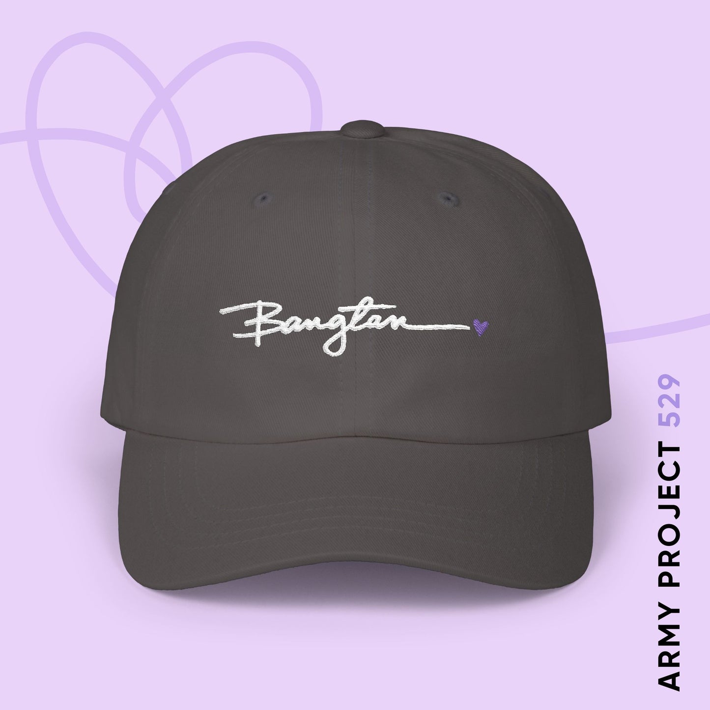 OT7 Baseball Cap - Embroidered Handwritten Bangtan - Fanmade BTS Merch - Unisex Baseball Hat