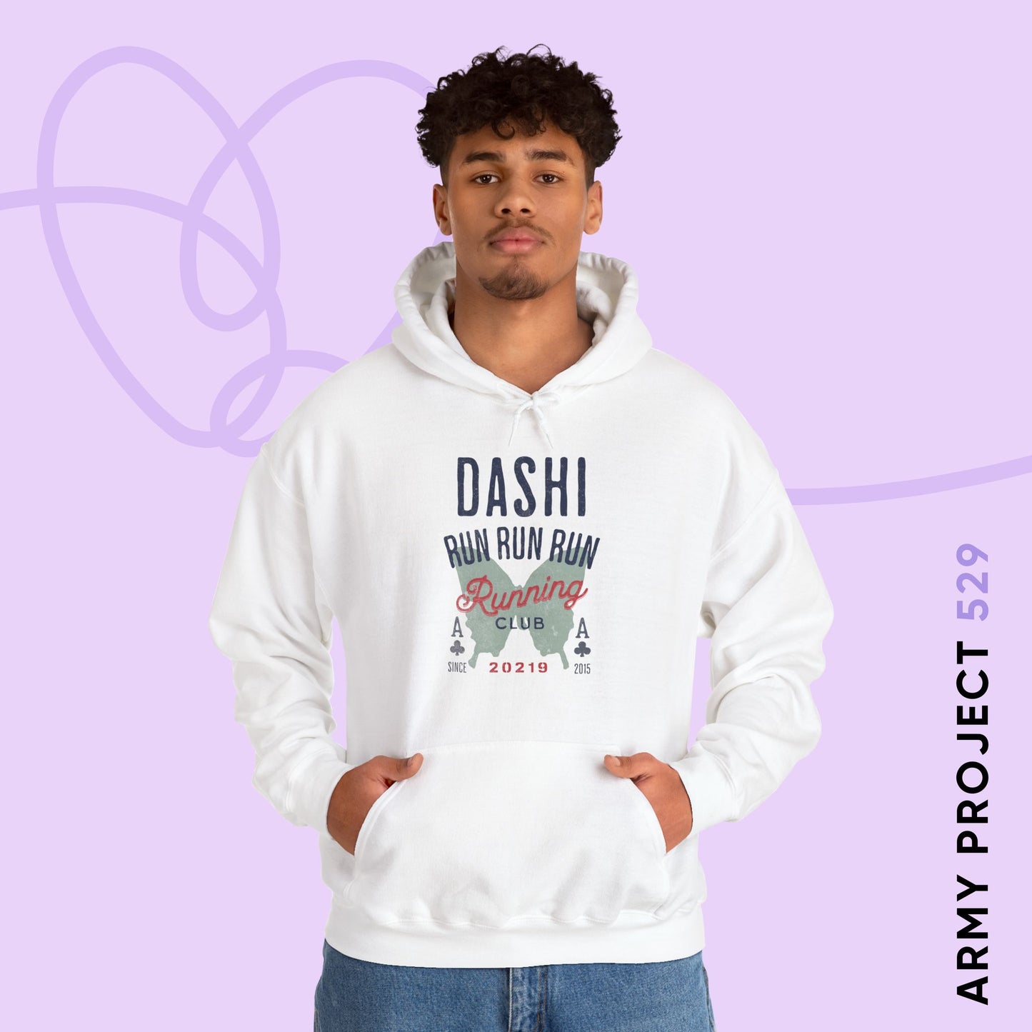 OT7 Hoodie - Dashi Running Club - Fanmade BTS Merch - Cozy Unisex Sweatshirt
