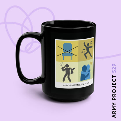 Jimin Coffee Mug - Funny Fanmade BTS Merch - Care Instructions - 15 oz Ceramic