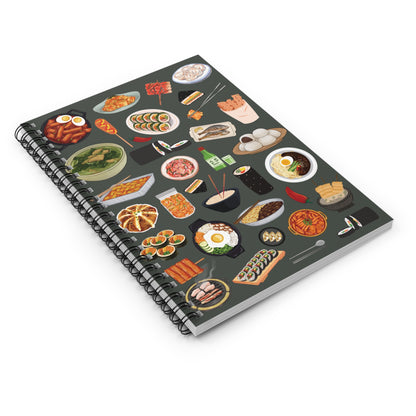 Illustrated Korean Meals Spiral Notebook