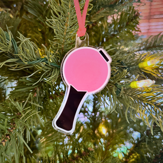 Jin Holiday Ornament - Bangtan Lightstick - Fanmade BTS Merch - Custom-Cut Acrylic
