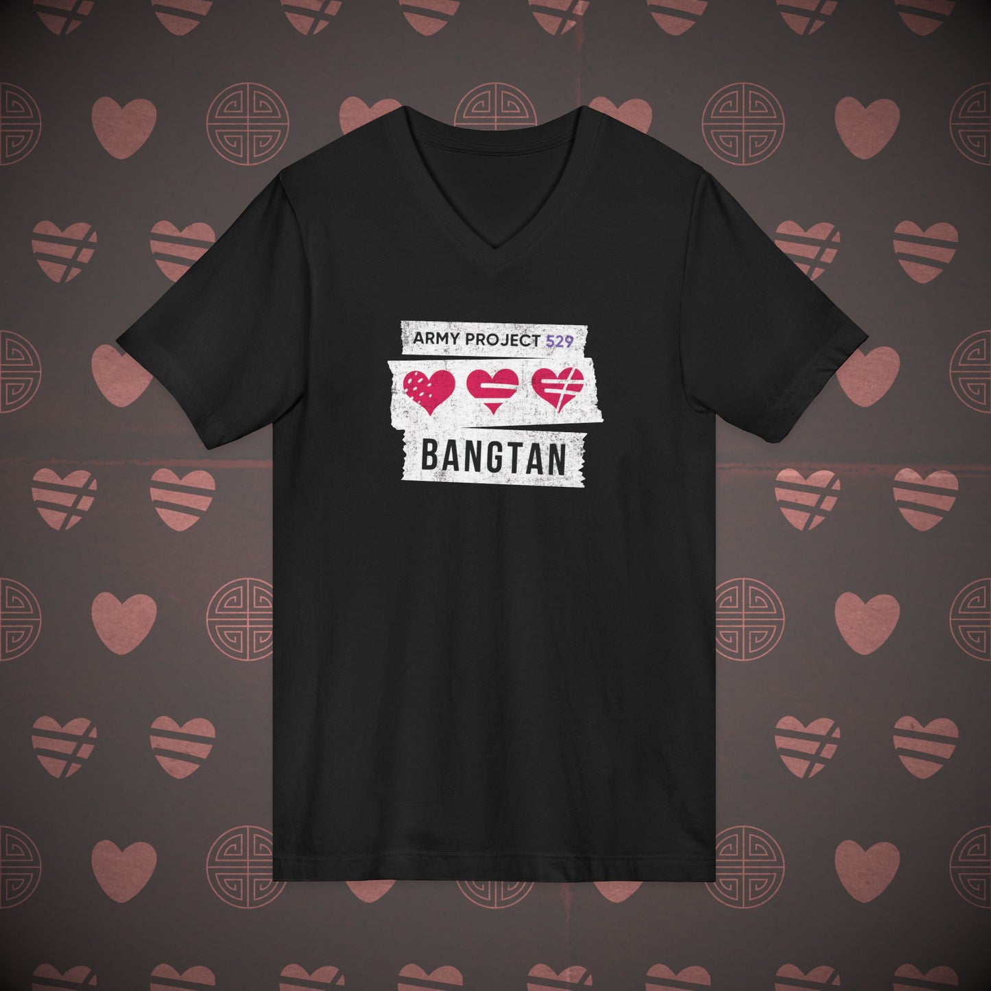 OT7 V-Neck Shirt - AP529 <3 Bangtan - Unisex Jersey T-Shirt