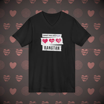 OT7 V-Neck Shirt - AP529 <3 Bangtan - Unisex Jersey T-Shirt