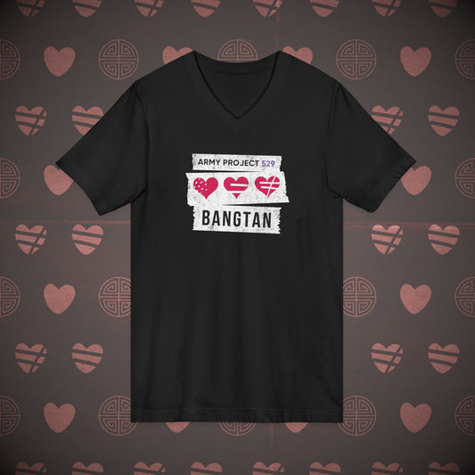 OT7 V-Neck Shirt - AP529 <3 Bangtan - Unisex Jersey T-Shirt