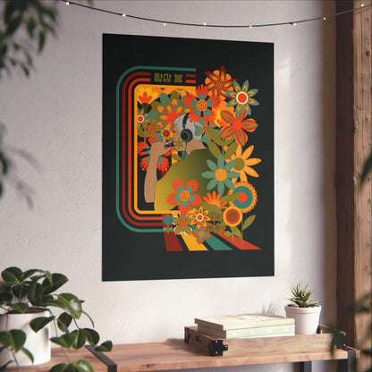 Namjoon Wall Art - Fanmade BTS Retro Series - 70s Bohemian Aesthetic - Matte Poster