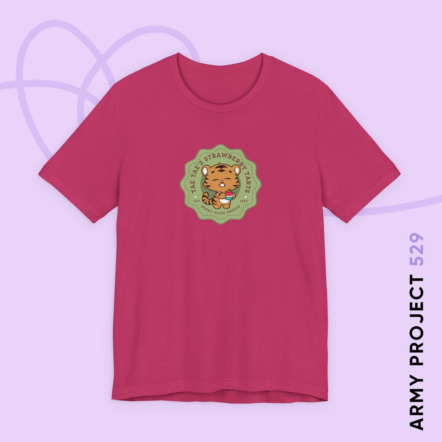 Tae Tae Strawberry Tarts Unisex Jersey Short Sleeve Tee