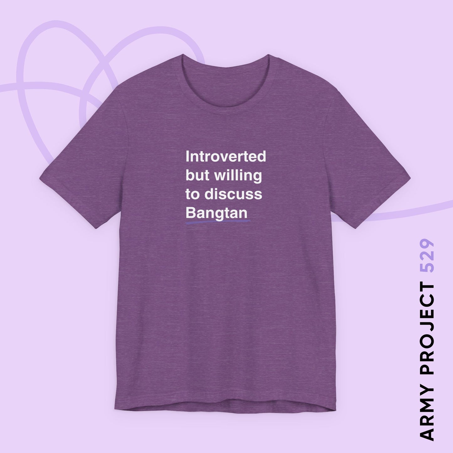 OT7 Shirt - Introverted But Willing to Discuss Bangtan - Fanmade BTS Merch - Unisex Jersey T-Shirt