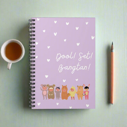 OT7 Notebook - Pocket Bangtan - Fanmade BTS Merch - Spiral Journal