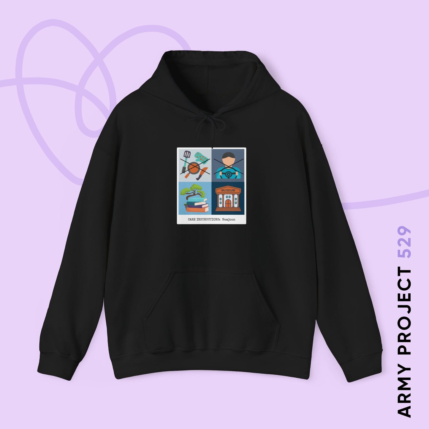 Namjoon Hoodie - Funny Fanmade BTS Merch - Care Instructions - Cozy Unisex Sweatshirt