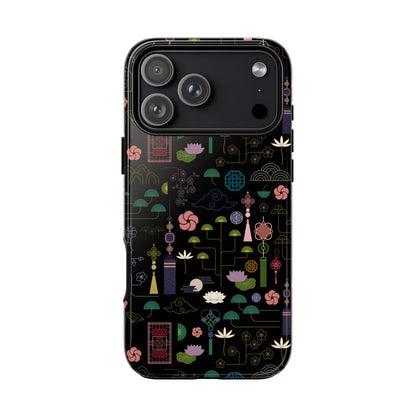 Norigae Night Garden Tough Phone Case - Elegant K-Pop Merch - iPhone, Galaxy, Pixel Cover