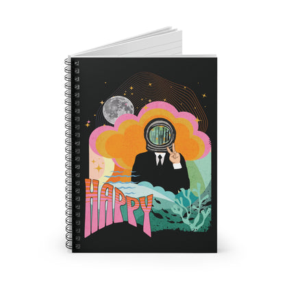 Jin Notebook - Fanmade BTS Retro Series - 60s Mod Aesthetic - Spiral-Bound Journal