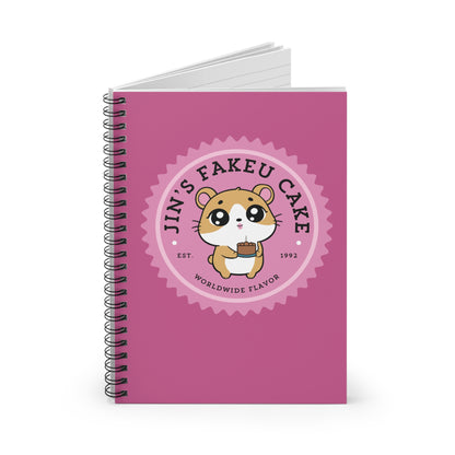 Jin Notebook - Cute Fanmade BTS Merch - Jin's Fakeu Cake - Spiral Journal