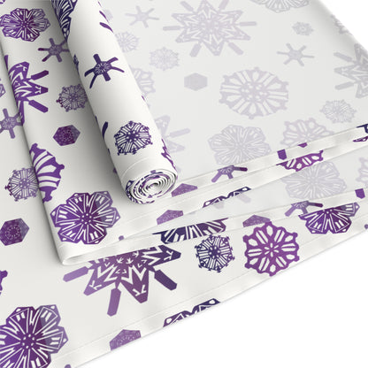 OT7 Table Runner - Secret Snowflakes (White) - Fanmade BTS Home Decor - Cotton Twill or Polyester