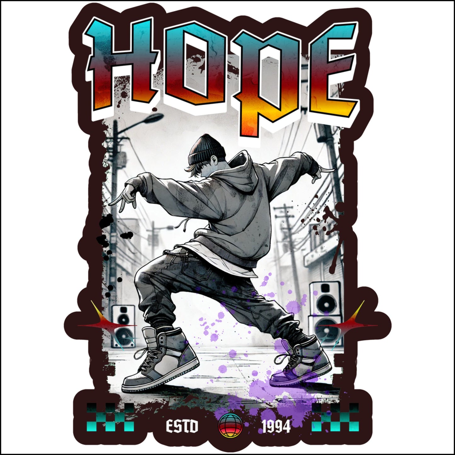 Hobi 1990s Retro Custom Cut Acrylic Ornament