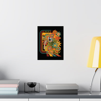 Namjoon Wall Art - Fanmade BTS Retro Series - 70s Bohemian Aesthetic - Matte Poster