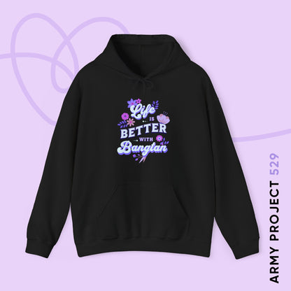 OT7 Hoodie - Life is Better with Bangtan - Fanmade BTS Merch - Cozy Unisex Sweatshirt