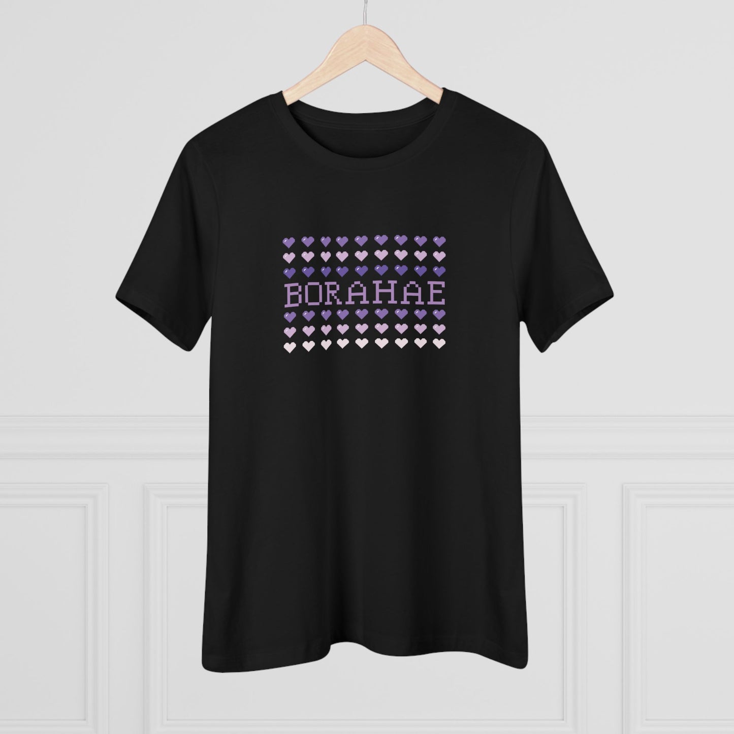 OT7 Women's Shirt - 8-Bit Borahae - Retro Fanmade BTS Merch - Soft Jersey T-Shirt